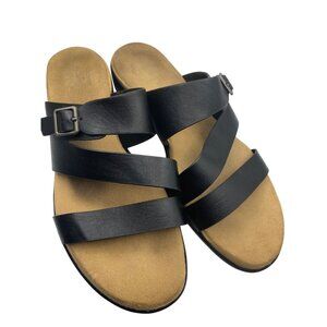 Croft & Barrow Women's Laylah Strappy Comfort Slip On Dress Sandals Black 11 M